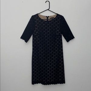 Tiana B. Black Lacy Midi Dress